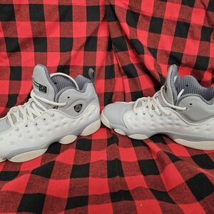 Jordan Kids White and Gray Sneakers
